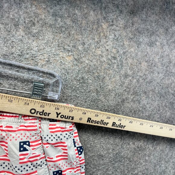 Columbia Sportswear Shorts Mens Large Beige American Flag Fish Print Swim Trunks - Picture 7 of 10